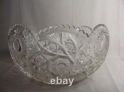 1 Vintage WESTMORELAND Clear Glass Punch Bowl In The Buzz Star Clear Pattern