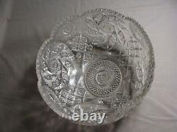 1 Vintage WESTMORELAND Clear Glass Punch Bowl In The Buzz Star Clear Pattern