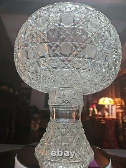 10 Egg Nog Punch Bowl Base American Brilliant period Cut Glass Crystal Harvard