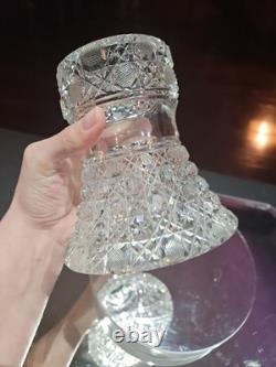 10 Egg Nog Punch Bowl Base American Brilliant period Cut Glass Crystal Harvard