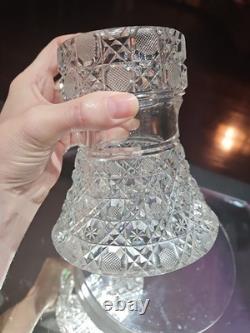 10 Egg Nog Punch Bowl Base American Brilliant period Cut Glass Crystal Harvard