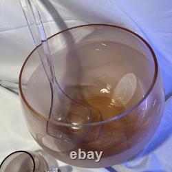 10 Piece Vintage MCM Gallerie by Luigi Bormioli Punch Bowl Set, Art Deco Decor