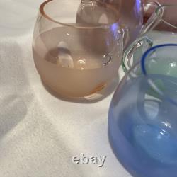 10 Piece Vintage MCM Gallerie by Luigi Bormioli Punch Bowl Set, Art Deco Decor
