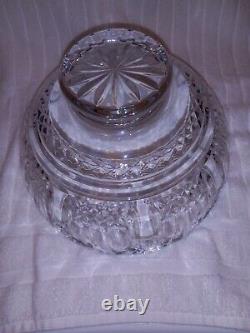 10 WATERFORD MASTER CUTTER CRYSTAL Heavy 7.5lbs CENTERPIECE TRIFLE PUNCH BOWL