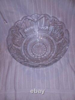 10 WATERFORD MASTER CUTTER CRYSTAL Heavy 7.5lbs CENTERPIECE TRIFLE PUNCH BOWL