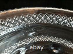 10 pc Thomas Webb WET45 ABP Cut Crystal Footed Punch Bowl & 9 Stemmed Glass Cups