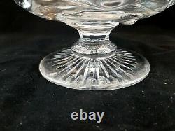 10 pc Thomas Webb WET45 ABP Cut Crystal Footed Punch Bowl & 9 Stemmed Glass Cups