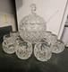 11 PC Nachtmann Bleikristall Crystal Anglia Pattern Punch Bowl Set WithLid 8 Cups