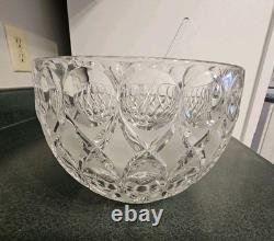 11 PC Nachtmann Bleikristall Crystal Anglia Pattern Punch Bowl Set WithLid 8 Cups