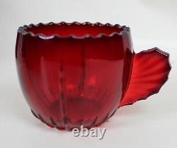 11 pcs New Martinsville Viking RADIANCE Ruby RED Punch BOWL with Cups DEPRESSION