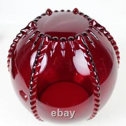 11 pcs New Martinsville Viking RADIANCE Ruby RED Punch BOWL with Cups DEPRESSION
