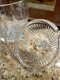 12 In Beautiful Crystal punch bowl with lid and Spoon