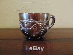 (12) NORTHWOOD GRAPE & CABLE Punch Bowl CUPS. AMETHYST/PURPLE