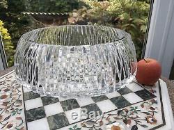 12 QUALITY HEAVY Centrepiece Footed Cut Glass Punch Fruit Bowl Polished Pontil