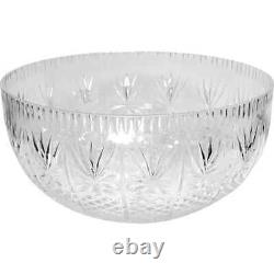 12 Quart Elegant Crystal Clear Premium Heavyweight Punch Bowl Party & Wedding