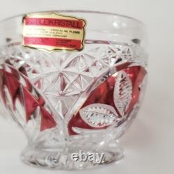 (12) Ruby Red, The Byrdes Collection Punch bowl cups by Hofbauer