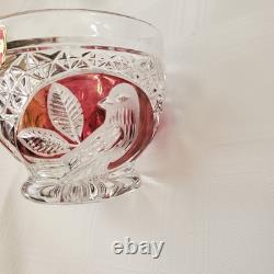 (12) Ruby Red, The Byrdes Collection Punch bowl cups by Hofbauer