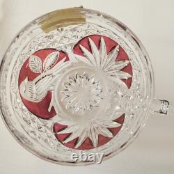(12) Ruby Red, The Byrdes Collection Punch bowl cups by Hofbauer