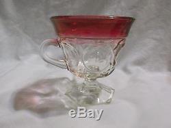 13 Piece Indiana Colony Lexington Ruby Red & Clear Glass American Punch Bowl Set