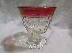 13 Piece Indiana Colony Lexington Ruby Red & Clear Glass American Punch Bowl Set