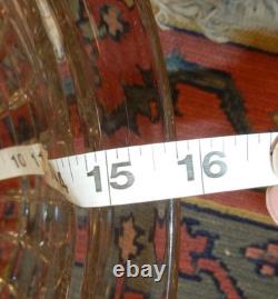 13 Pc Vintage Heisey Victorian Glass Punch Bowl & 12 Grape Pattern Cups Set