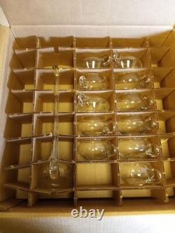 13 Piece Vintage Hand Blown Crystal Moderno Riekes Crisa Punch Bowl Set withLadle