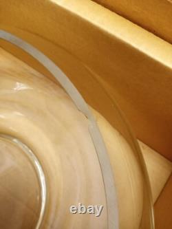 13 Piece Vintage Hand Blown Crystal Moderno Riekes Crisa Punch Bowl Set withLadle