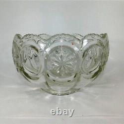 131/3215 Tiffin Franciscan Moon & Stars Glass Punch Bowl Set withPlate & 12 Cups