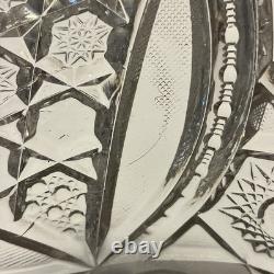 14 American Brilliant Period Cut Glass Punch Bowl