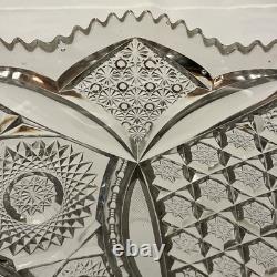 14 American Brilliant Period Cut Glass Punch Bowl