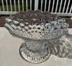 14 Fostoria American Punch Serving Bowl, 7 High Vase Base Stand and 9 Cups