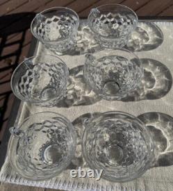 14 Fostoria American Punch Serving Bowl, 7 High Vase Base Stand and 9 Cups