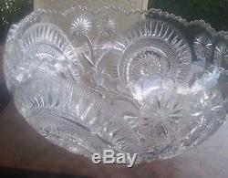 14 Pc Set Pinwheel Star Punch Bowl Cups L E Smith Slewed Horseshoe Party
