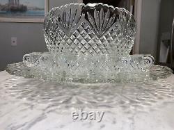 14 Pc LE Smith Pineapple Punch Bowl + Underplate & Cups