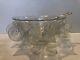 14 Pc Vintage Indiana Glass Pebble Leaf Punch Bowl with12 Cups & Ladle