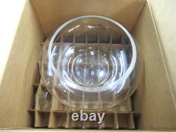 14 Piece Punch Bowl Set withLadle Hand Blown Crystal Moderno Riekes Crisa NOS Vtg