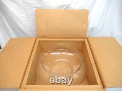 14 Piece Punch Bowl Set withLadle Hand Blown Crystal Moderno Riekes Crisa NOS Vtg