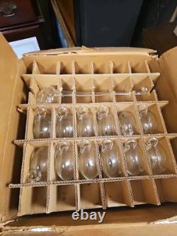 14Pc Glass Punch Bowl Set, Vintage New Catering Supply #7050 MCM in Original Box