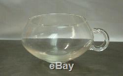 17pc. Riekes Crisa Moderno #7050 Handblown Glass Punch Bowl Set Vintage L2735