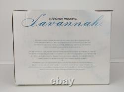 18 Piece Anchor Hocking Savannah Punch Bowl Set #86171 from 1997 (USA Made)