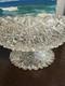 1890s American Brilliant Cut Hawkes Russian Cut Glass 13.5 Punch Bowl & Stand