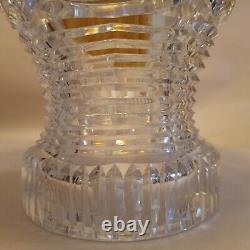1890s Hawkes & Co. Brilliant Cut Holland Pattern Crystal Punch Bowl Pedestal