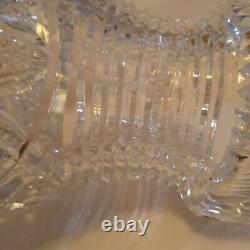 1890s Hawkes & Co. Brilliant Cut Holland Pattern Crystal Punch Bowl Pedestal