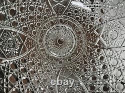 1894 EAPG Mckee Cut Glass Punch Bowl With Base & 12 Cups