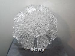 1899 American Brilliant Period Cut Glass Panel Stars Punch Bowl Persian Pattern