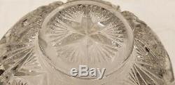 1909 EAPG Antique Millersburg Glass Co Clear Pressed Glass Punch Bowl OHIO STAR