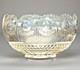 1910-20's Antique US Glass Manhattan Clear Tiffin Franciscan Bullseye Punch Bowl