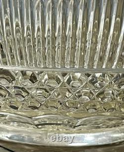1910-20's Antique US Glass Manhattan Clear Tiffin Franciscan Bullseye Punch Bowl