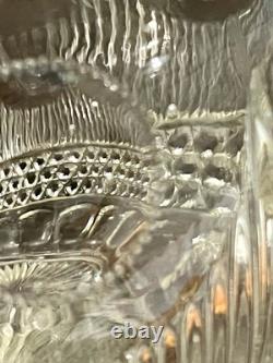 1910-20's Antique US Glass Manhattan Clear Tiffin Franciscan Bullseye Punch Bowl