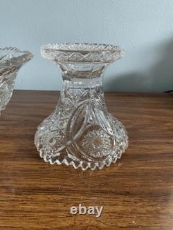 1910 Cambridge Glass #2351 Punch Bowl + Pedestal Stand, Near Cut